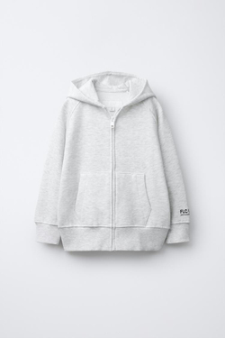 ZARA ТОЛСТОВКА НА МОЛНИИ, СЕРЫЙ МЕЛАНЖ