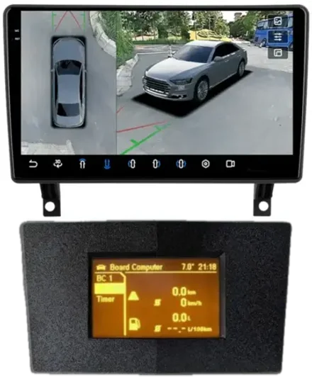 Магнитола для Opel Antara 2006-2015 (перенос БК вниз, черная) - Teyes CC3-2K-360 на Android 10, 2K QLED, 6Гб+128Гб, CarPlay, 4G SIM-слот, 4 камеры в комплекте