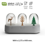 Набор емкостей для соли, перца, зубочисток с подставкой forest ecology