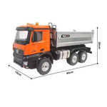 Радиоуправляемый самосвал HUINA HN1598 масштаб 1/14 , 2,4 ГГц , 6WD, 14-канальная радиоуправляемая модель самосвала , металл , новинка 2024г
