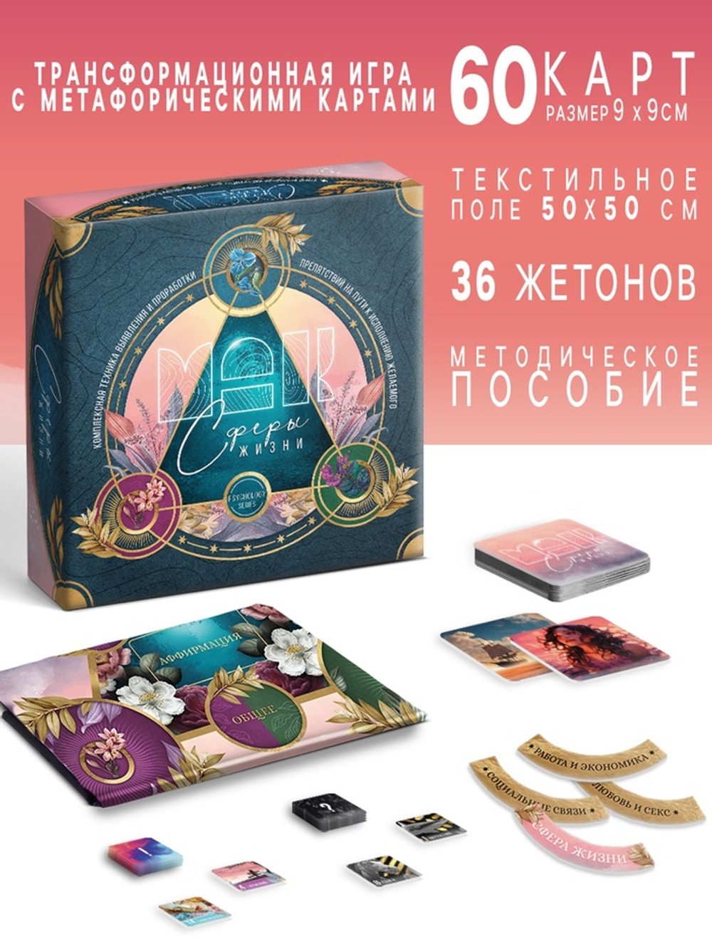 Трансформационная игра "Сферы жизни", 60 карт  9690036