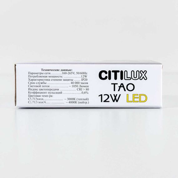 Накладной светодиодный светильник Citilux Тао CL712120N