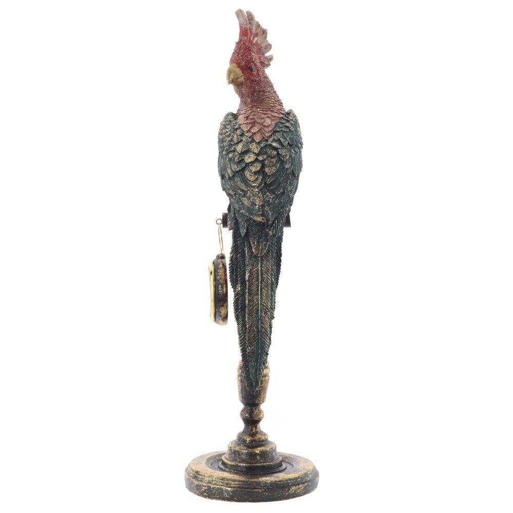 GAEM Фигурка декоративная с часами "Попугай", L13 W13 H46 см