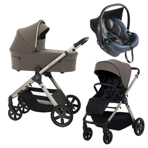 Детская коляска 3 в 1 Espiro Only 2025 и автокресло Pi Gray blue 409 smokey taupe / Серый/синий (Gray blue 103)