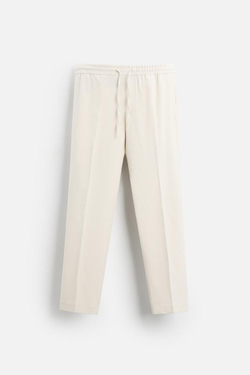 ZARA БРЮКИ-ДЖОГГЕРЫ КОМФОРТНОЙ ПОСАДКИ, ЭКРЮ