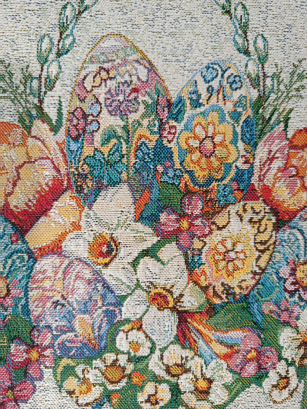 Декоративная гобеленовая салфетка Пасхальный букет 30х39 см