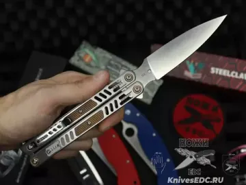 Нож бабочка (балисонг) Reptilian Стикс-01 сталь D2, рукоять сталь + алюминий