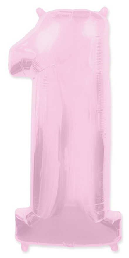 Ф Цифра 40" 1 Розовый нежный