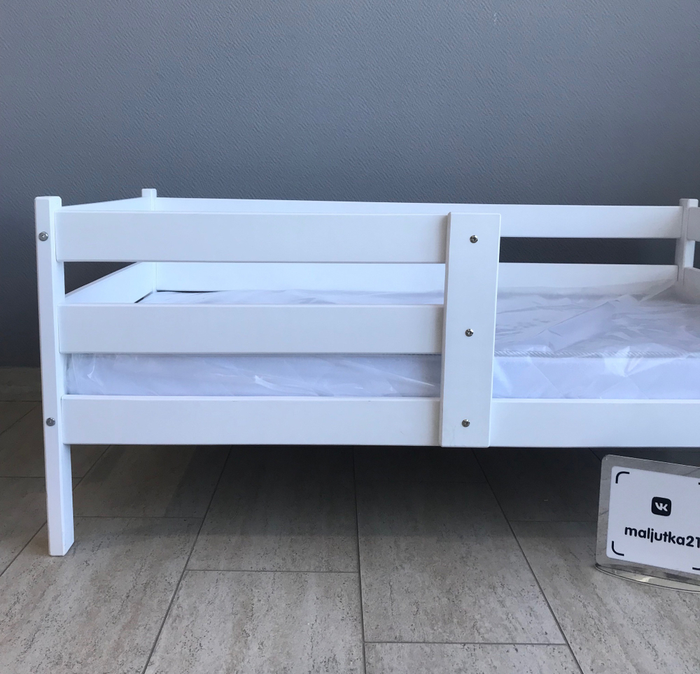 Кровать подростковая "Софа" 160*80 см белый 2 борт (СЧ)