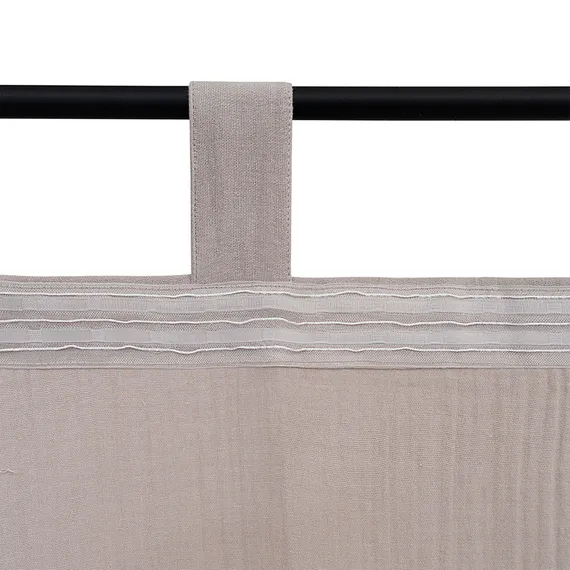 Штора из муслина бежево-серого цвета из коллекции essential, 150х290 см