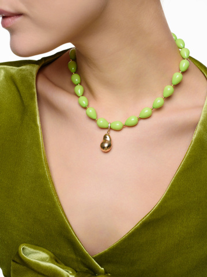 Колье "Green Golden Pears" Gold