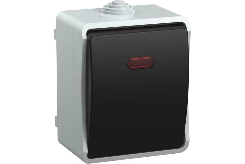 Выключатель 1-клавишный для открытой установки с индикацией ВС20-1-1-ФСр ФОРС IP54 IEK