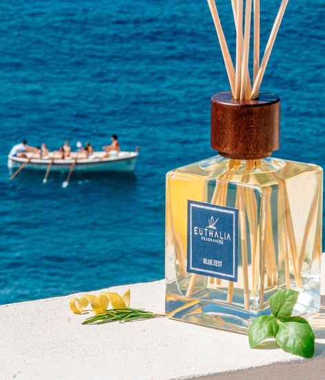 Blue Zest, ароматический диффузор с палочками, Euthalia Fragrances