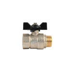 Кран шаровый НР-ВР 3/4" бабочка с биркой LD Pride