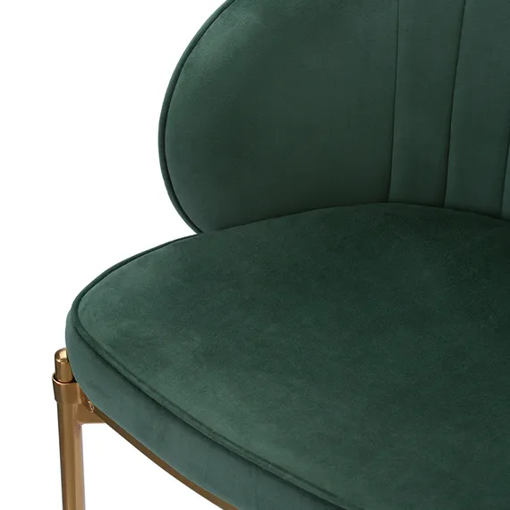 Барный Coral, темно-зеленый велюр с золотыми ножками