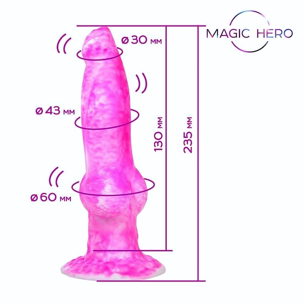 Розовый фантазийный вибратор с 7 режимами возвратно-поступательных движений - 23,5 см. (Цвет: розовый)