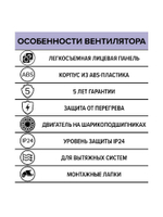 Вентилятор накладной WAVE D120 двигатель BB ERA