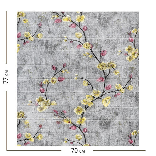 Самоклеящаяся мягкая панель ПВХ Осака 770х700х3 мм