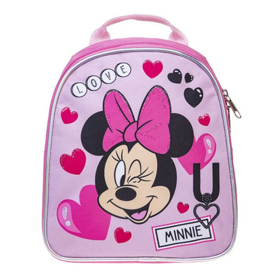 Рюкзак малый Hatber-Минни Маус- 25х20х8см полиэстер светоотраж. 1 отделение ( DISNEY)