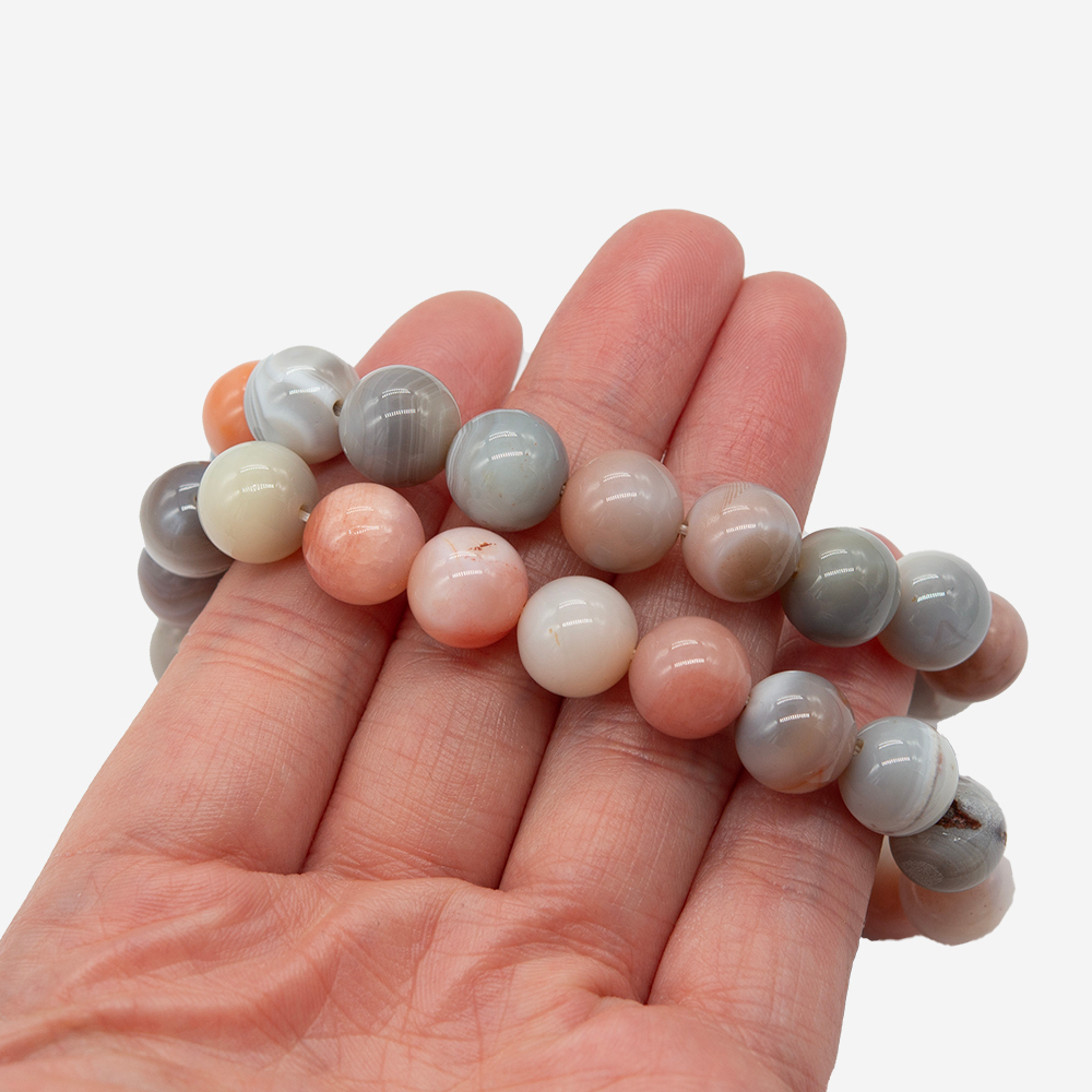 Агат Ботсвана персиковый, шар 10,4мм