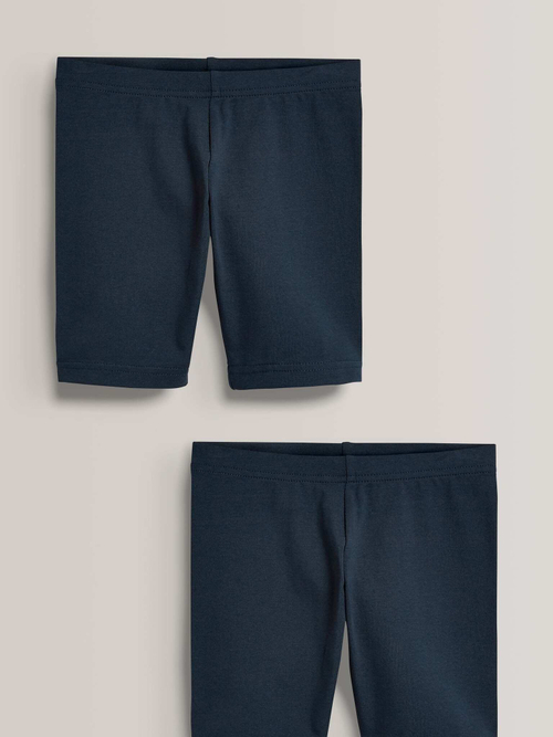Шорты-велосипедки на обычной посадке для девочки Next 985-115, 2 шт., Темно-синий