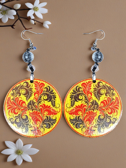 Серьги под хохлому