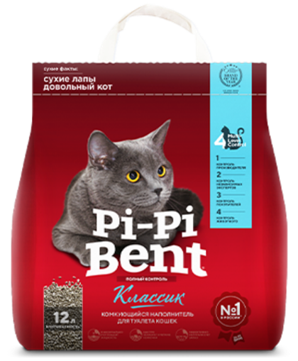 PI-PI BENT Классик Наполнитель комкующийся для кошек