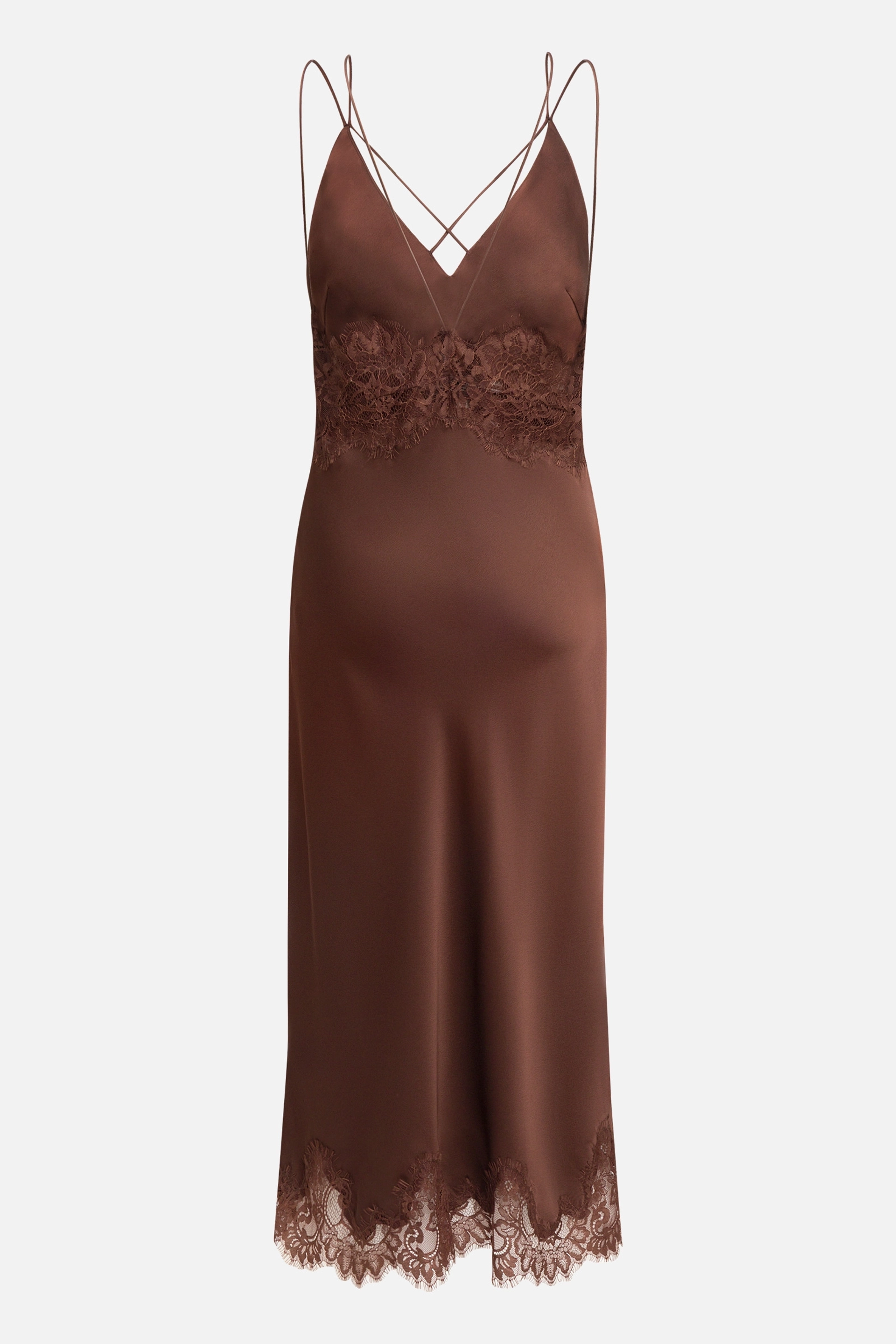 Платье-комбинация с кружевом