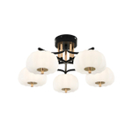 Потолочный светодиодный светильник 50Вт, 3720лм, 3000-6000K, Ra>80, изменение цветовой температуры с помощью выключателя, металл/пластик, черный/белый/золото