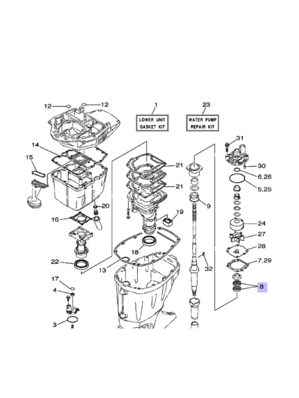 Сальник вертикального вала