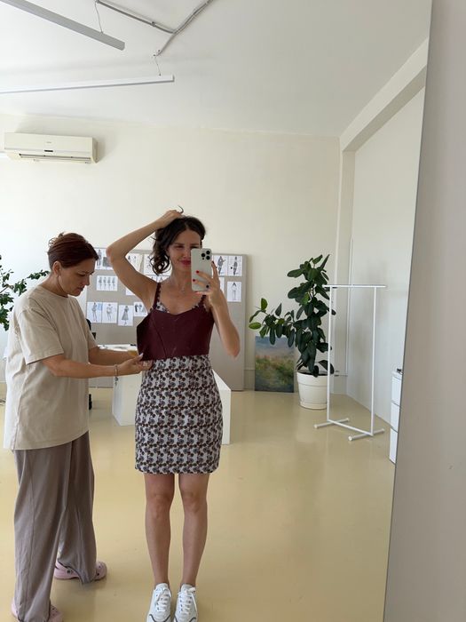 ПЛАТЬЕ МИДЖИ БОРДОВЫЙ ПРИНТ