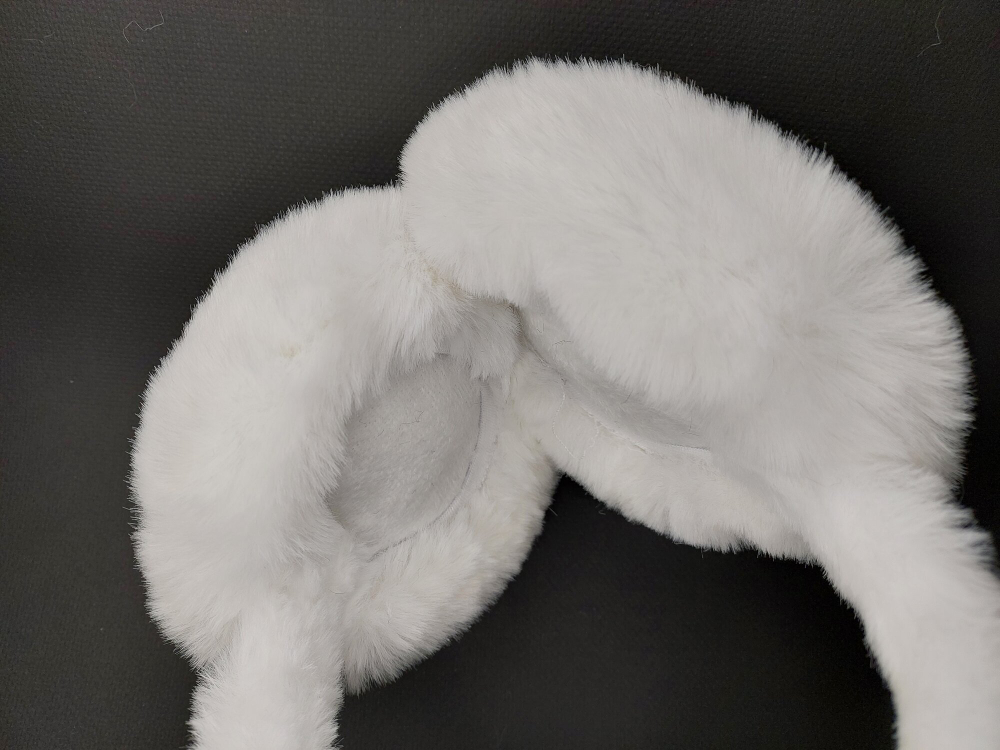 Меховые теплые уютные белые наушники, демисезон/зима, мультиколор