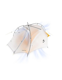 Палатка Naturehike Cloud Up-Wing Si 2-местная, алюминиевый каркас, серо-желтая