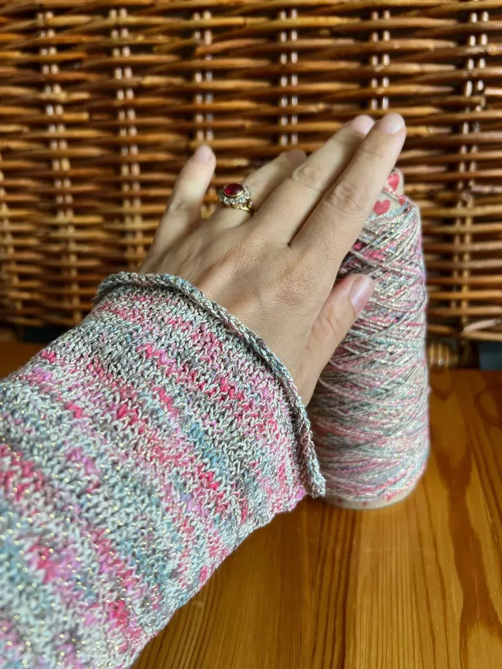 Пряжа для вязания Хлопок с люрексом