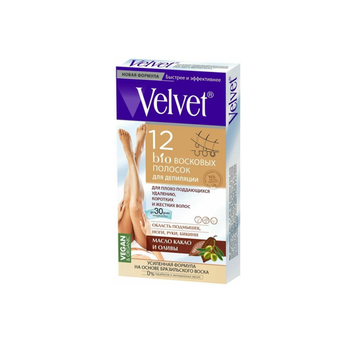 ВЕЛЬВЕТ Депил Воск Полоски 12шт Корот ЖесткВ (04476) !!**