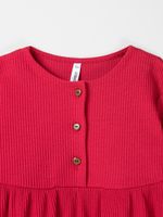 Платье "Малиновый десерт" в рубчик