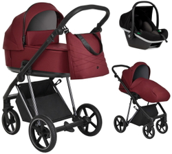 Детская коляска Roan Sol Luxury 3 в 1 с автокреслом Tutis Elo Black RSL/4041 Porto/Nikiel