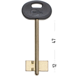 Заготовка сувальдного ключа 14191 МЕТТЭМ-2 MET2DP (08ПЛ) (желтый)