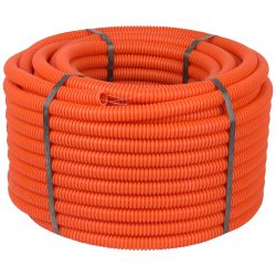 Труба гофрированная ПНД ЭРА GOFR-25-50-HD-OR легкая оранжевая безгалогенная (HF) d 25мм с зондом 50м | Трубы гофрированные ПНД