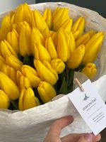 Букет из 51 желтого тюльпана