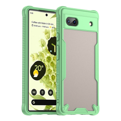 Чехол с зелеными боковыми рамками для Google Pixel 6a, задняя крышка прозрачная тонированная