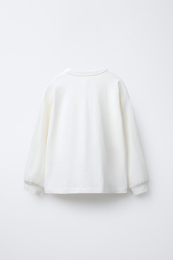 ZARA Х CHAMPION ® ФУТБОЛКА С НАШИВКАМИ, БЕЛЫЙ