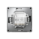 ARTGALLERY 2-клавишный ВЫКЛЮЧАТЕЛЬ, 10АХ, механизм, быстрозажим. клем., КАРБОН