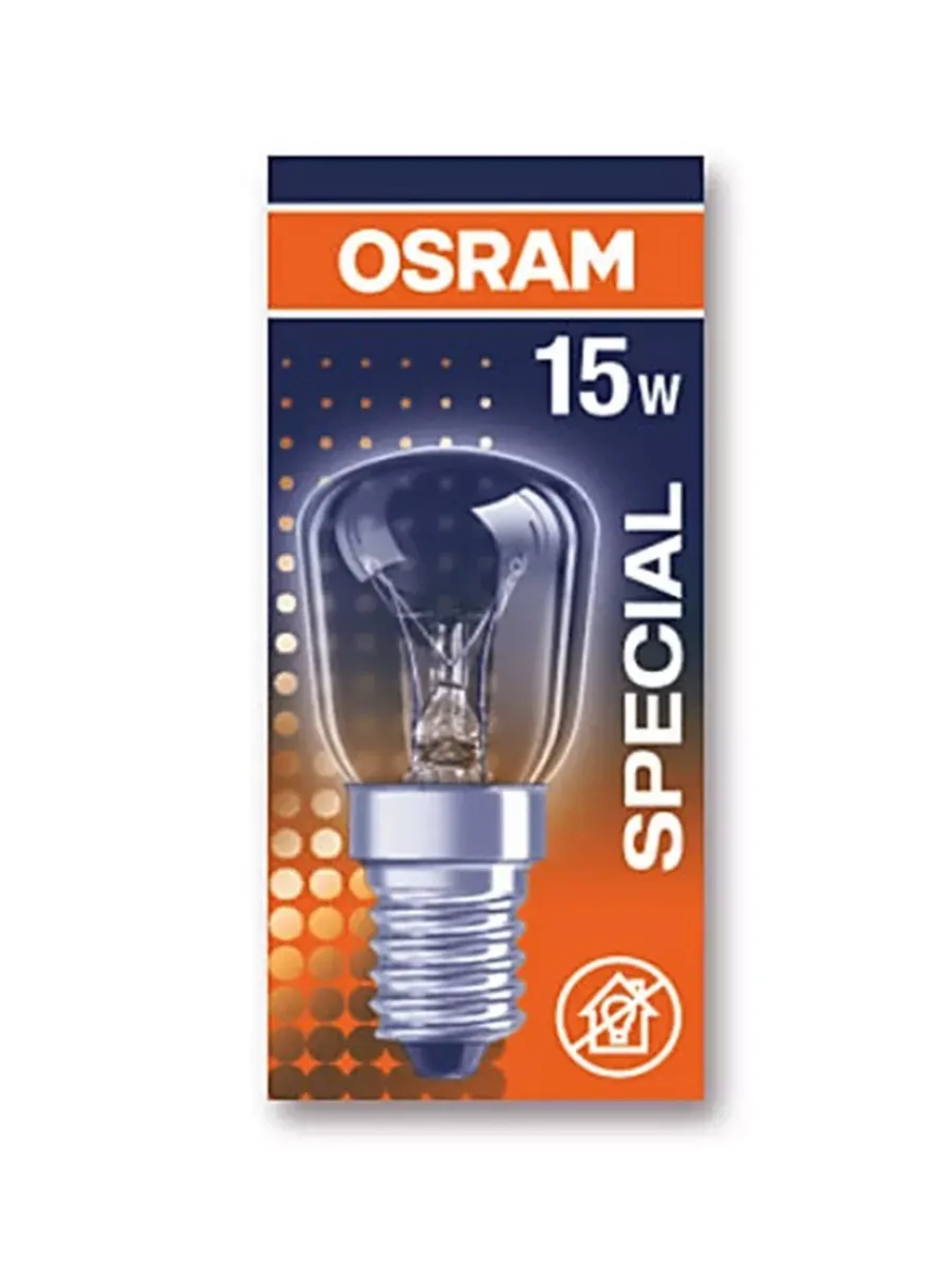 Лампа накаливания для холодильника  OSRAM SPC T26/57 CL 15W 230V E14 4050300310282