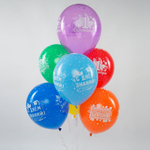 Воздушный шар, 1шт., 30см, Весёлый праздник "День знаний", пастель, ассорти