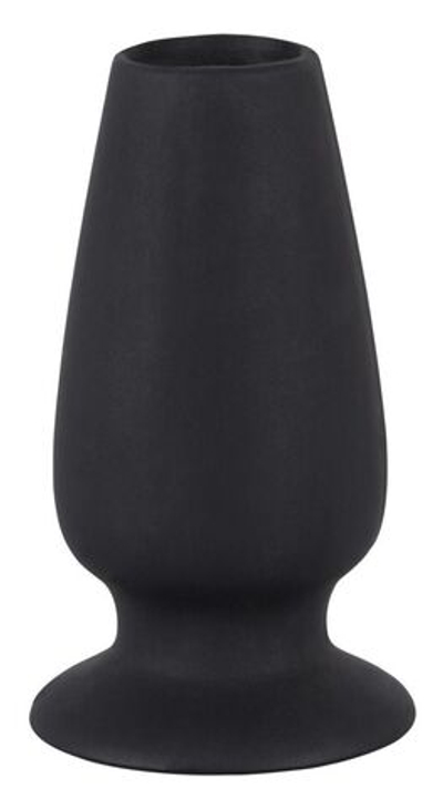 Чёрная анальная пробка-тоннель Lust Tunnel M - 10 см. (Цвет: черный)