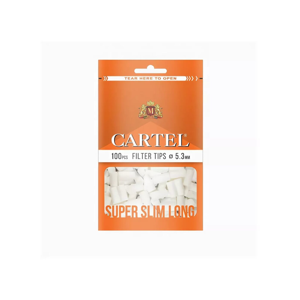 Фильтры для сигарет "Cartel" 5.3мм Superslim Long 100шт (Румыния)