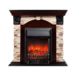 Электрокамин RealFlame Dublin Rock AO античный дуб с очагом Fobos Lux Black