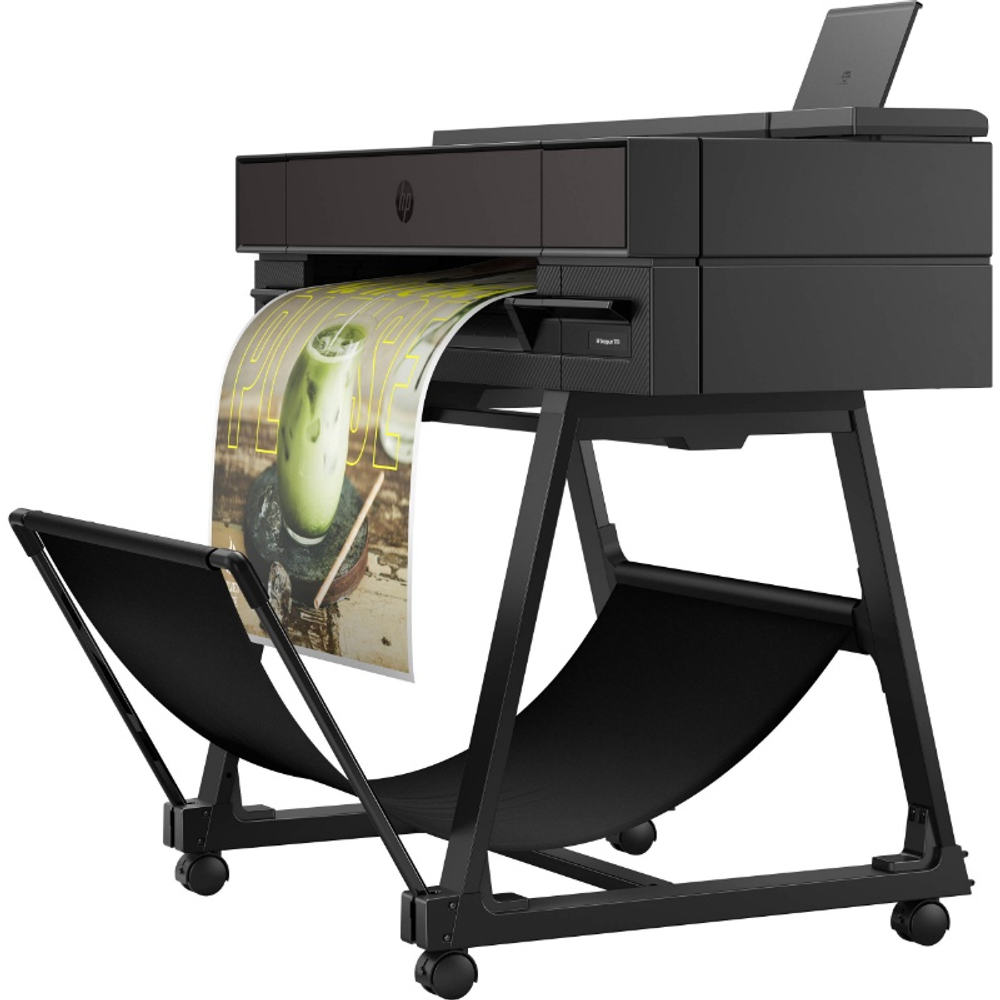 Широкоформатный принтер HP DesignJet T870, 24", цвета, 21 sec/стр. A1, 120 стр. A1 в час, 2400x1200dpi, Wi-Fi, стенд