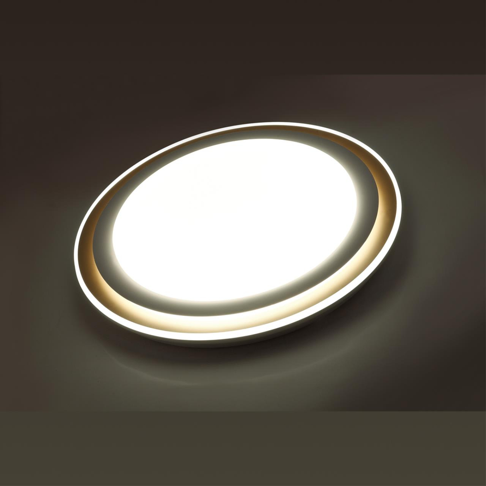 7630/EL PALE SN 000 Светильник пластик/белый/золотистый LED 72Вт с ДУ 3000-6300К D510 IP43 пульт ДУ SETTA